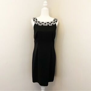 Little black dress size 12 black with jeweled detail.